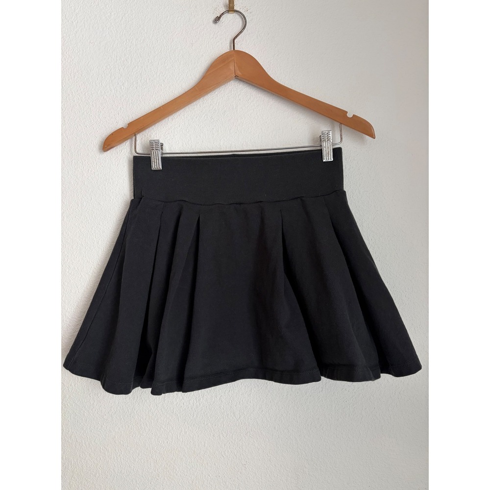Wild Fable‎ Black Pleated Mini Skort Ribbed Waistband Small